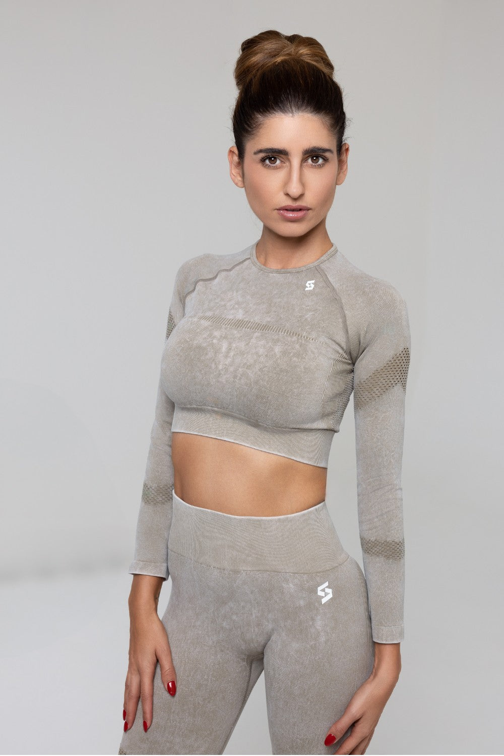 Womens Zenith Cropped Longsleeve Top